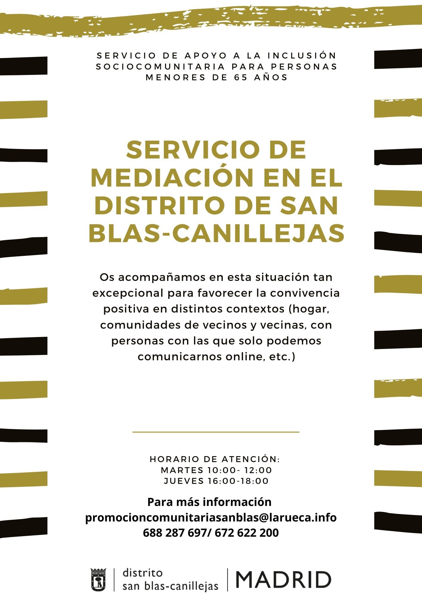 Infografías gestión de conflictos y Servicio de mediación online San Blas-Canillejas