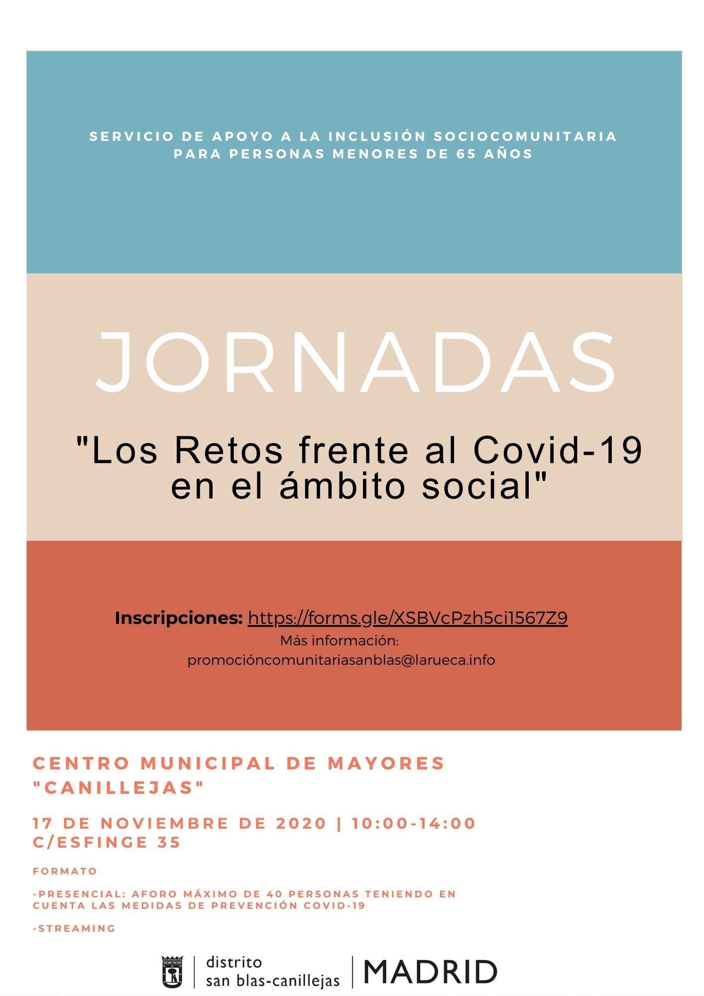 Jornadas “Los Retos frente al COVID-19 en el ámbito social” San Blas-Canillejas