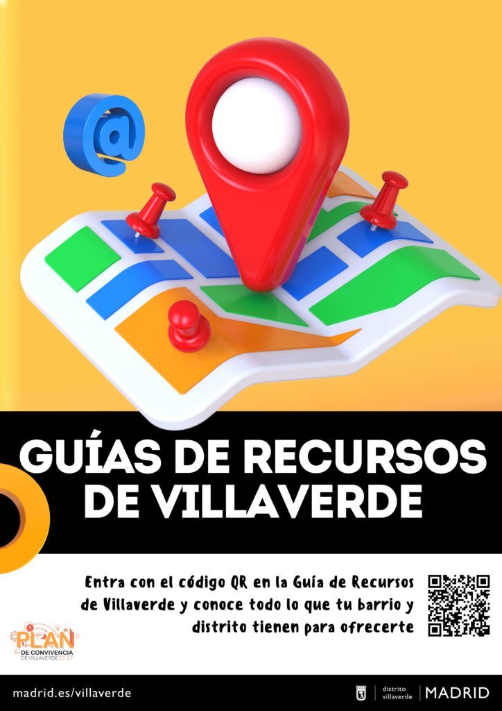 Cartel de difusión de la guía de recursos de Villaverde